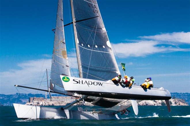 Peter Stoneberg’s ProSail 40 Catamaran SHADOW - Rolex Big Boat Series 2012 ©  Rolex/Daniel Forster http://www.regattanews.com